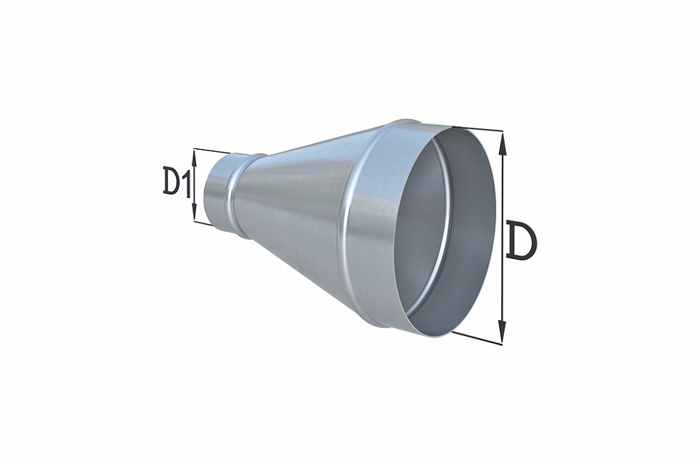 Переход Ø450/Ø200, сталь 0,5 мм